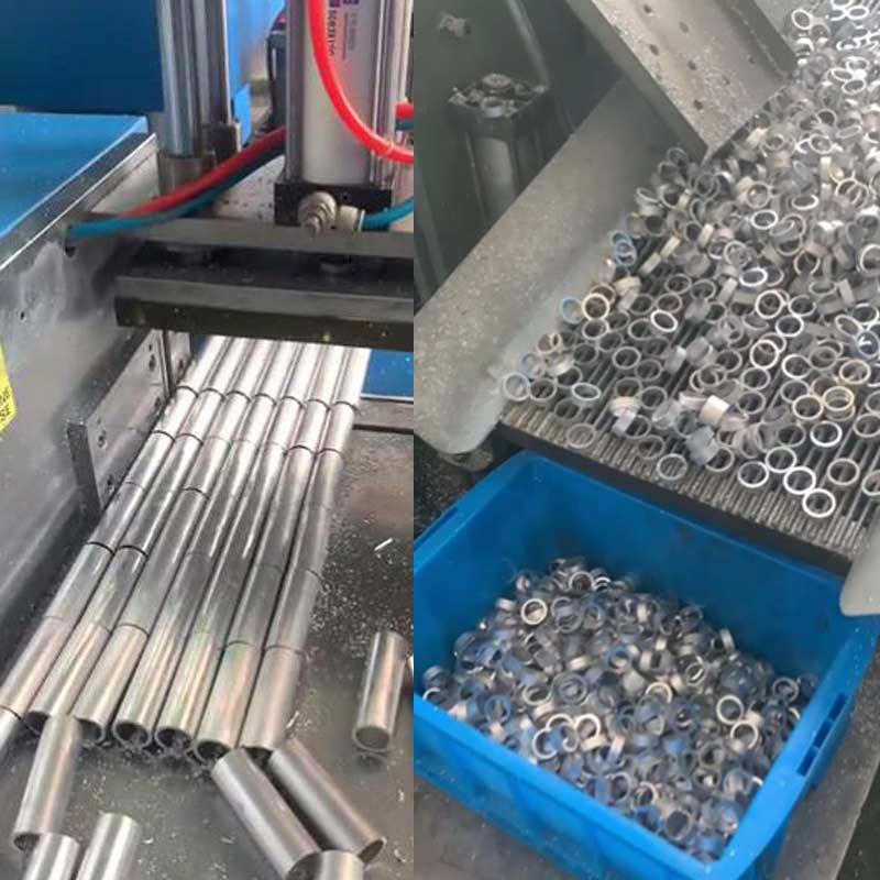 薄壁鋁管、鋁材切割機避免材料變形，需對壓料裝置改造