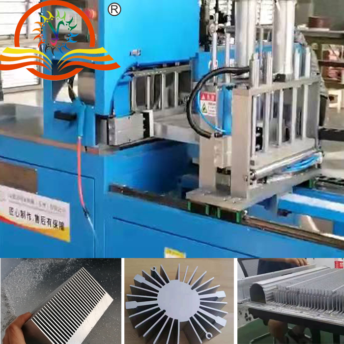 【無錫】鋁型材切割機450切割散熱器，當天試切即刻達成合作