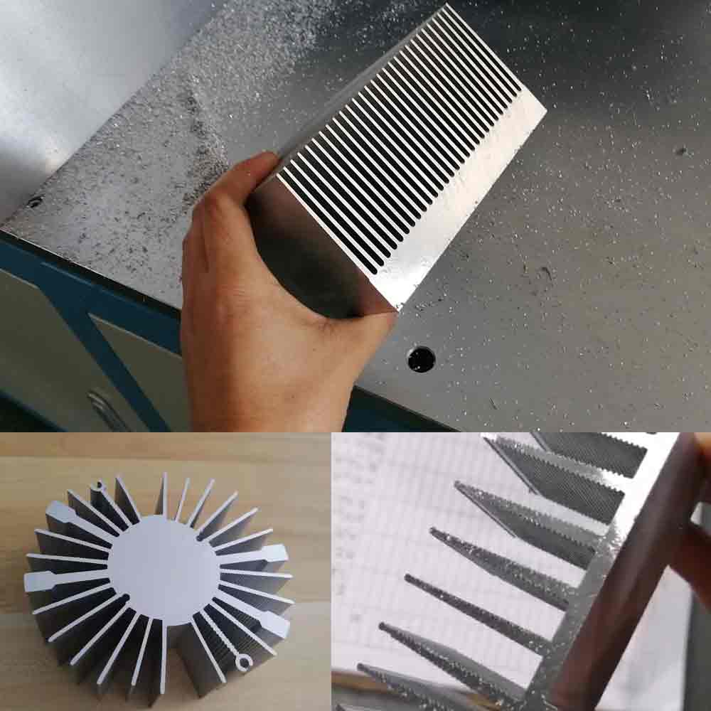 分離式型材切割機鋸切散熱器、鋁蜂窩板、太陽花
